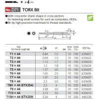 Đầu tô vít hoa khế Vessel D71 T1-T15